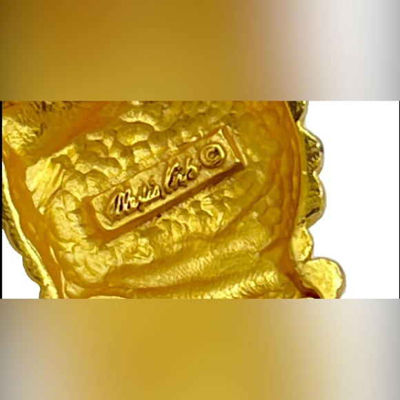 ALEXIS KIRK Rare Gold Plated Semi Precious Stones Vintage Necklace Choker Signed - Picture 2 of 11